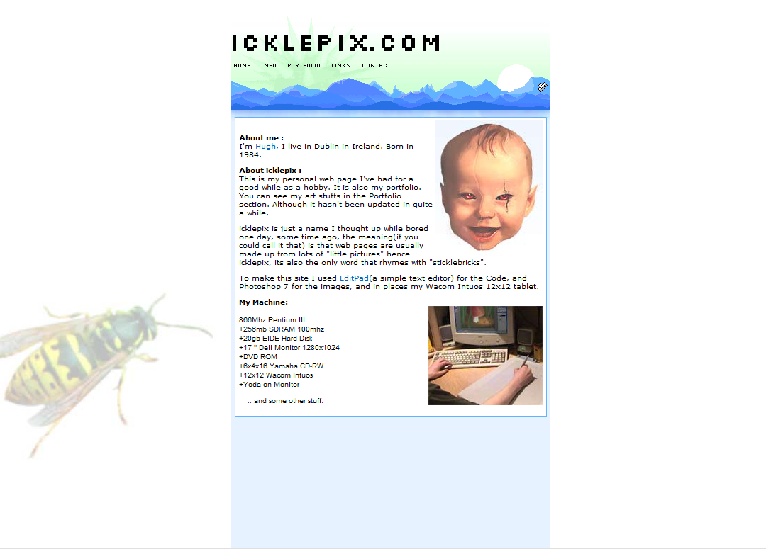 Old Website screenshot Old Website screenshot